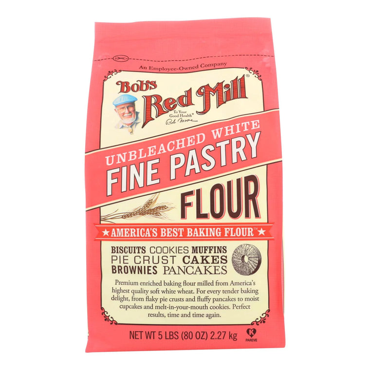 Bob’s Red Mill – Unbleached White Fine Pastry Flour – 5 Lb – Case Of 4